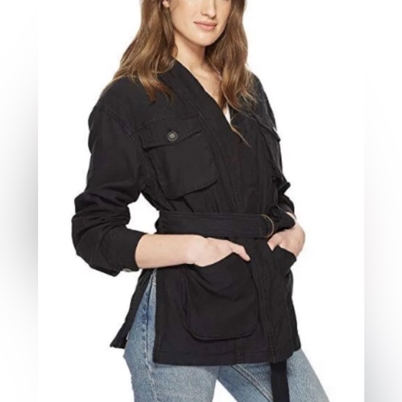 Free People in Our Nature Cargo Jacket Black size S - Picture 6 of 10